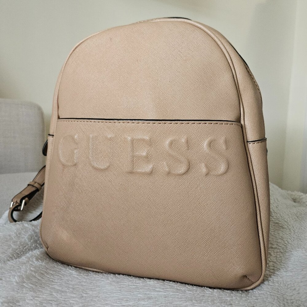 GUESS Mini Backpack - Pink / Nude Beige